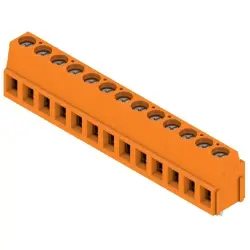 PCB terminal, 13 pole, pitch 5.08 mm, AWG 24-14, 15 A, screw connection, orange, 9994220000