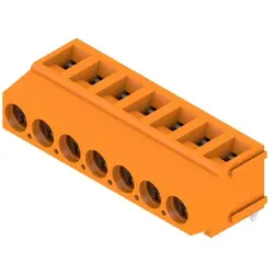 PCB terminal, 7 pole, pitch 5.08 mm, AWG 24-14, 15 A, screw connection, orange, 9995000000