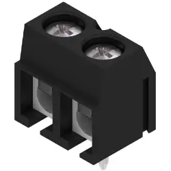 PCB terminal, 2 pole, pitch 5.08 mm, AWG 26-14, 24 A, screw connection, black, 1760510000