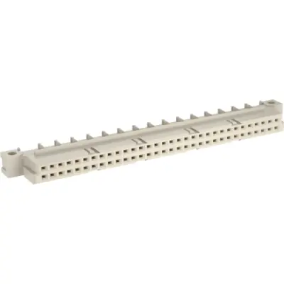 Female connector, type Q, 64 pole, a-b, pitch 2.54 mm, solder pin, angled, gold-plated, 294721 - 1