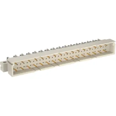 Male connector, type C, 32 pole, a-c, pitch 5.08 mm, solder pin, angled, gold-plated, 374545 - 1