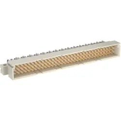 Male connector, type C, 96 pole, a-b-c, pitch 2.54 mm, solder pin, angled, gold-plated, 364915