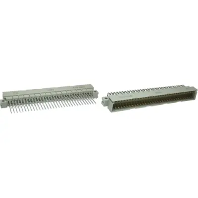 Female connector, type C, 64 pole, a-c, pitch 2.54 mm, solder pin, straight, gold-plated, 284170 - 1