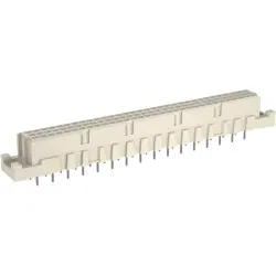Female connector, type C, 32 pole, a-c, pitch 2.54 mm, solder pin, straight, gold-plated, 244265