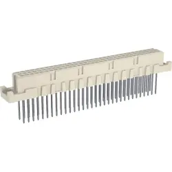Female connector, type C, 64 pole, a-c, pitch 2.54 mm, solder pin, straight, gold-plated, 244301