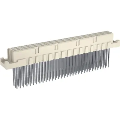 Female connector, type C, 96 pole, a-b-c, pitch 2.54 mm, solder pin, straight, gold-plated, 244304 - 1