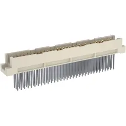 Male connector, type R, 96 pole, a-b-c, pitch 2.54 mm, solder pin, straight, gold-plated, 374001