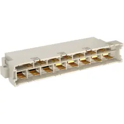 Male connector, type H15, 15 pole, z-d, pitch 2.54 mm, solder pin, angled, gold-plated, 413638