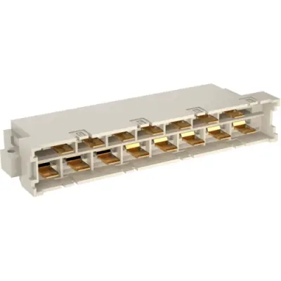 Male connector, type H15, 15 pole, z-d, pitch 2.54 mm, solder pin, angled, gold-plated, 414575 - 1