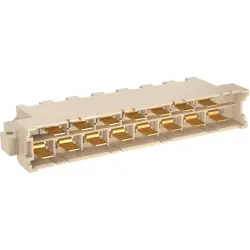 Male connector, type H15, 15 pole, z-d, pitch 2.54 mm, faston plug, straight, gold-plated, 414574