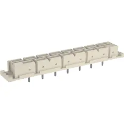 Female connector, type H15, 15 pole, z-d, pitch 2.54 mm, solder pin, straight, gold-plated, 594750