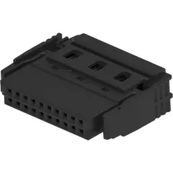 Female connector, type B, 20 pole, a-b, pitch 1.27 mm, IDC connection, straight, 294814-E
