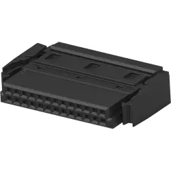 Female connector, type B, 26 pole, a-b, pitch 1.27 mm, IDC connection, straight, nickel-plated, 214346-E
