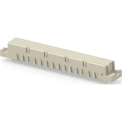 Female connector, type CD, 128 pole, pitch 2.54 mm, solder pin, straight, 284182-E - 1