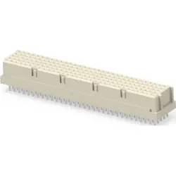 Female connector, type E, 160 pole, a-b-c-d-e, pitch 2.54 mm, press-in connection, straight, gold-plated, 254124-E