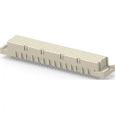 Female connector, type E, 160 pole, a-b-c-d-e, pitch 2.54 mm, press-in connection, straight, gold-plated, 254123-E - 1