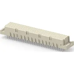 Female connector, type E, 160 pole, a-b-c-d-e, pitch 2.54 mm, press-in connection, straight, gold-plated, 254006-E