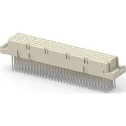 Female connector, type E, 160 pole, a-b-c-d-e, pitch 2.54 mm, press-in connection, straight, gold-plated, 254975-E