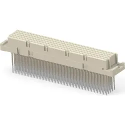 Female connector, type E, 160 pole, a-b-c-d-e, pitch 2.54 mm, press-in connection, straight, gold-plated, 254960-E
