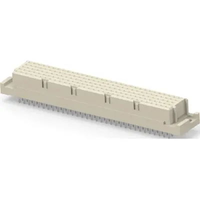 Female connector, type E, 160 pole, a-b-c-d-e, pitch 2.54 mm, solder pin, straight, gold-plated, 284313-E - 1