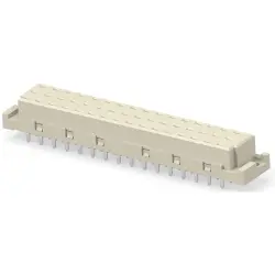 Female connector, type E, 48 pole, a-b, pitch 5.08 mm, solder pin, straight, gold-plated, 354660-E