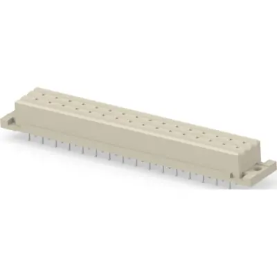 Female connector, type F, 48 pole, z-b-d, pitch 3.81 mm, solder pin, straight, 354741-E - 1