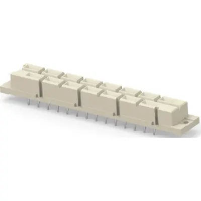 Female connector, type H15, 15 pole, z-d, pitch 2.54 mm, press-in connection, straight, 594752-E - 1