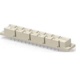 Female connector, type H15, 15 pole, z-d, pitch 2.54 mm, press-in connection, straight, 594752-E