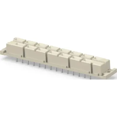 Female connector, type H15, 15 pole, z-d, pitch 5.08 mm, solder pin, straight, 594751-E - 1