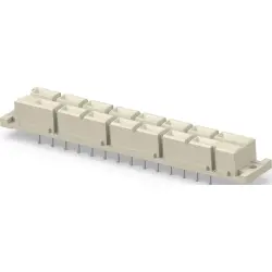 Female connector, type H15, 15 pole, z-d, pitch 5.08 mm, solder pin, straight, 594751-E