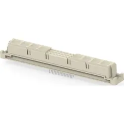 Female connector, type M, 24 pole, a-b-c, pitch 2.54 mm, solder pin, straight, gold-plated, 354163-E