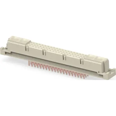 Female connector, type M, 60 pole, a-b-c, pitch 2.54 mm, press-in connection, straight, 254062-E - 1