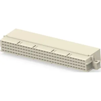 Female connector, type RD, 128 pole, pitch 2.54 mm, solder pin, angled, gold-plated, 384850-E - 1