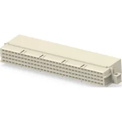 Female connector, type RD, 128 pole, pitch 2.54 mm, solder pin, angled, gold-plated, 384850-E