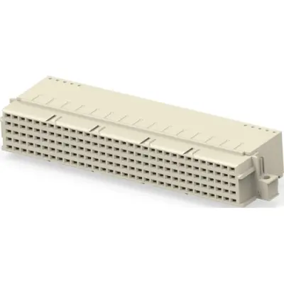 Female connector, type E, 160 pole, a-b-c-d-e, pitch 2.54 mm, solder pin, angled, gold-plated, 374380-E - 1