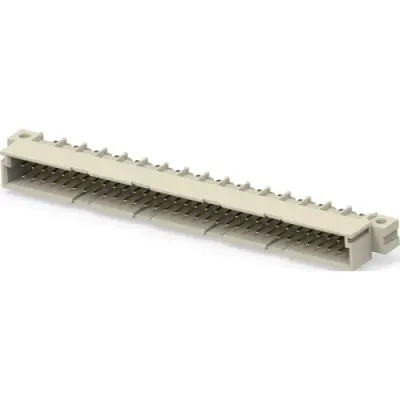 Male connector, type B, 64 pole, a-b, pitch 2.54 mm, solder pin, angled, 384241-E - 1