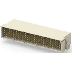 Male connector, 160 pole, a-b-c-d-e, pitch 2.54 mm, solder pin, angled, 384295-E