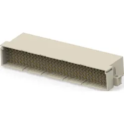 Male connector, 160 pole, a-b-c-d-e, pitch 2.54 mm, press-in connection, angled, 384307-E