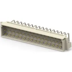 Male connector, type E, 48 pole, a-b-c, pitch 5.08 mm, solder pin, straight, gold-plated, 354872-E