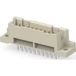 Male connector, type 3Q, 20 pole, a-b, pitch 2.54 mm, solder pin, straight, 374932-E