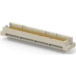 Male connector, type E, 160 pole, a-b-c-d-e, pitch 2.54 mm, press-in connection, straight, gold-plated, 384674-E