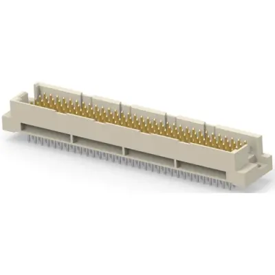 Male connector, type E, 160 pole, a-b-c-d-e, pitch 2.54 mm, solder pin, straight, gold-plated, 374472-E - 1