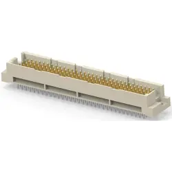 Male connector, type E, 160 pole, a-b-c-d-e, pitch 2.54 mm, solder pin, straight, gold-plated, 374472-E