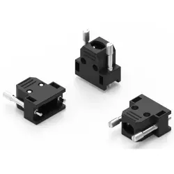 D-Sub connector housing, size: 1 (DE), straight 180°, thermoplastic, black, 61800925322