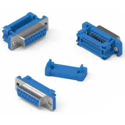 D-Sub socket, 15 pole, standard, straight, IDC connection, 618015221923