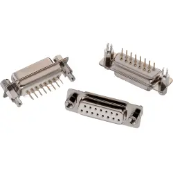 D-Sub socket, 15 pole, standard, straight, solder connection, 61801529321