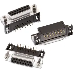 D-Sub socket, 25 pole, standard, angled, solder connection, 618025231321