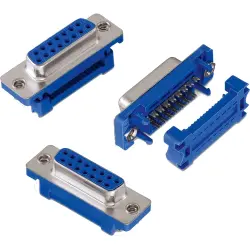 D-Sub socket, 37 pole, standard, straight, IDC connection, 618037227221