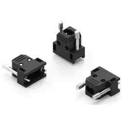 D-Sub connector housing, size: 4 (DC), straight 180°, thermoplastic, black, 61803725322