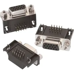D-Sub socket, 62 pole, high density, angled, solder connection, 618062330923